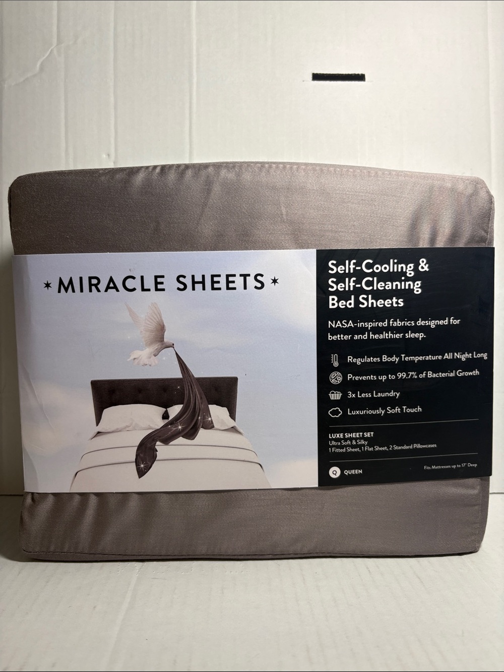 Miracle Queen Sheet Set in Taupe